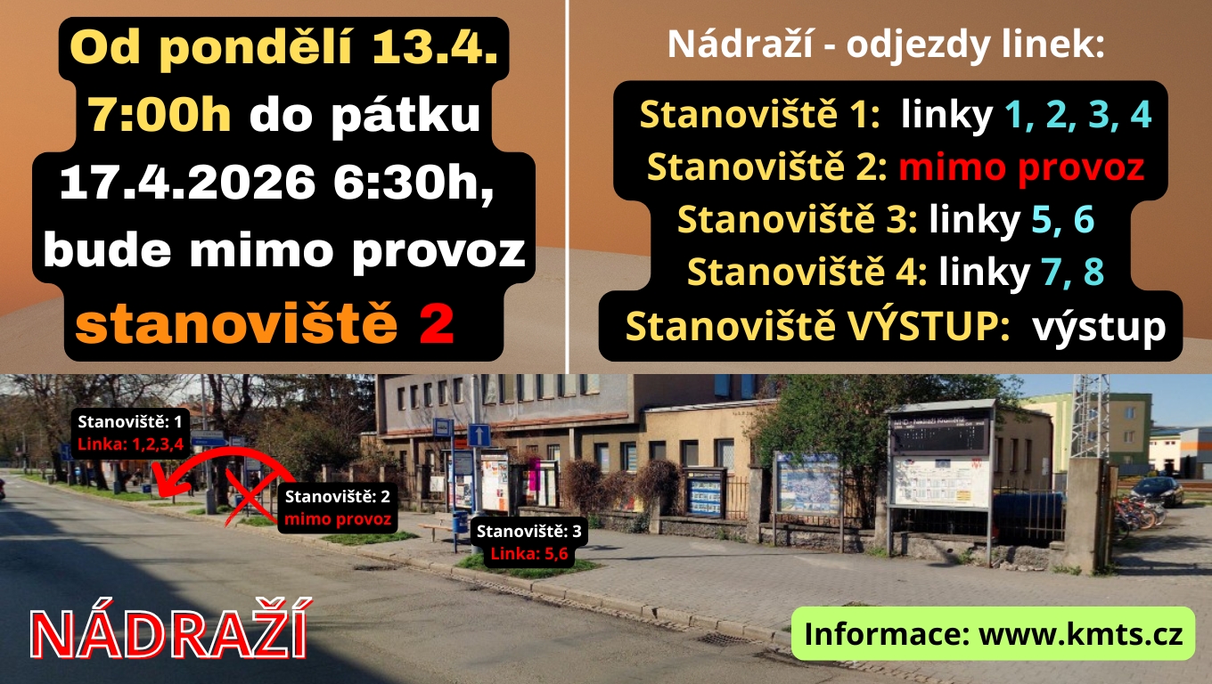 Dočasné omezení na nádraží - 2 etapa